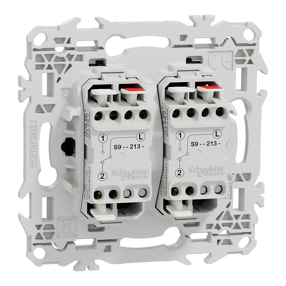 Odace double VV ou pouss. levier noir